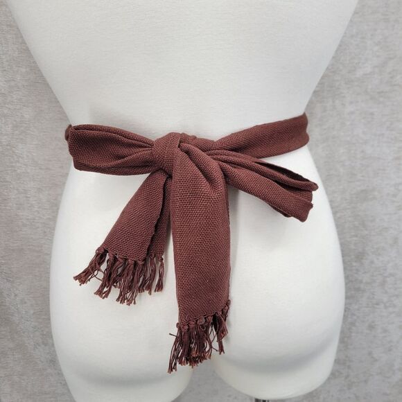 Vintage Hand Painted Sash Belt Woven Textile Strap Aztex Tribal Accent - Picture 4 of 13